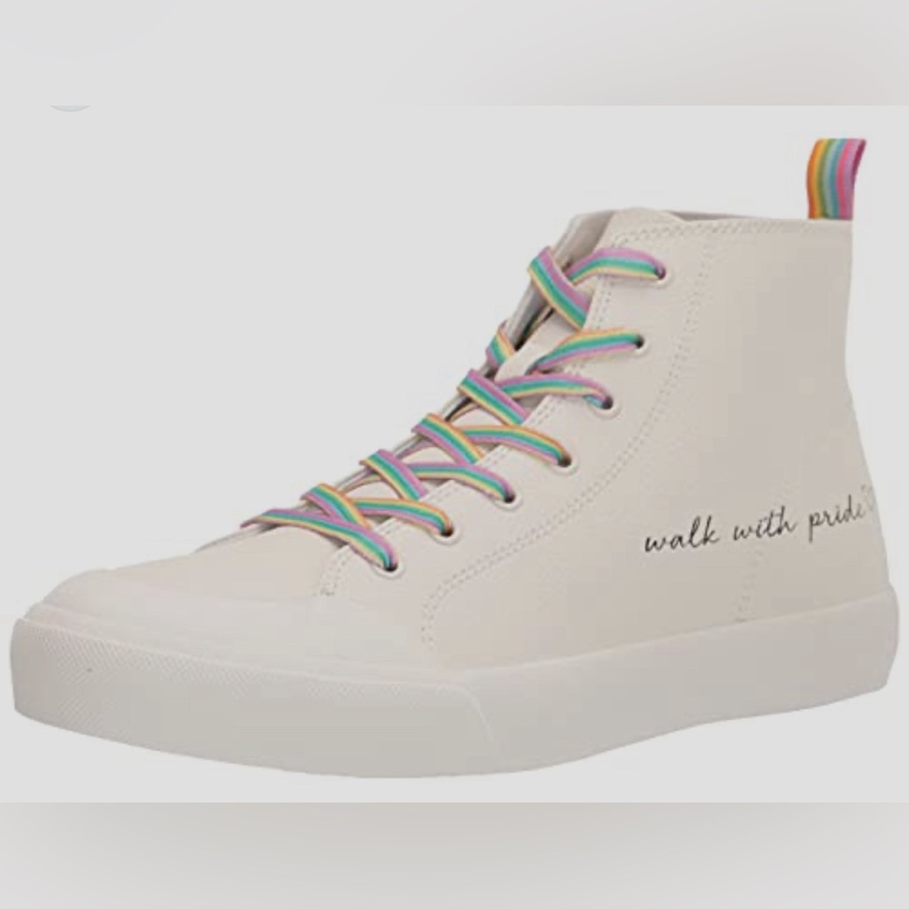 🌈New Dolce Vita Lace-Up Lifestyle High-Top Sneakers rainbow size 6.5